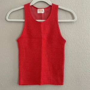 NWT Anthropologie Nation Ltd. Smocked Red Sleeveless Top